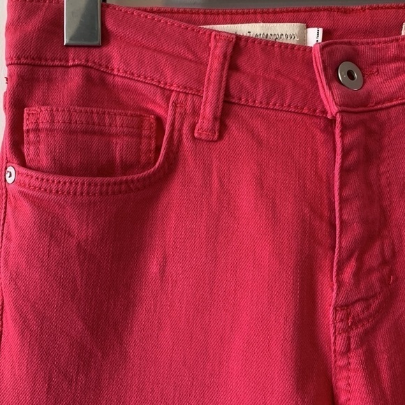 NEW Pilcro and the Letterpress Anthropologie Mid Rise Skinny Ankle Pink Jeans - Picture 8 of 16
